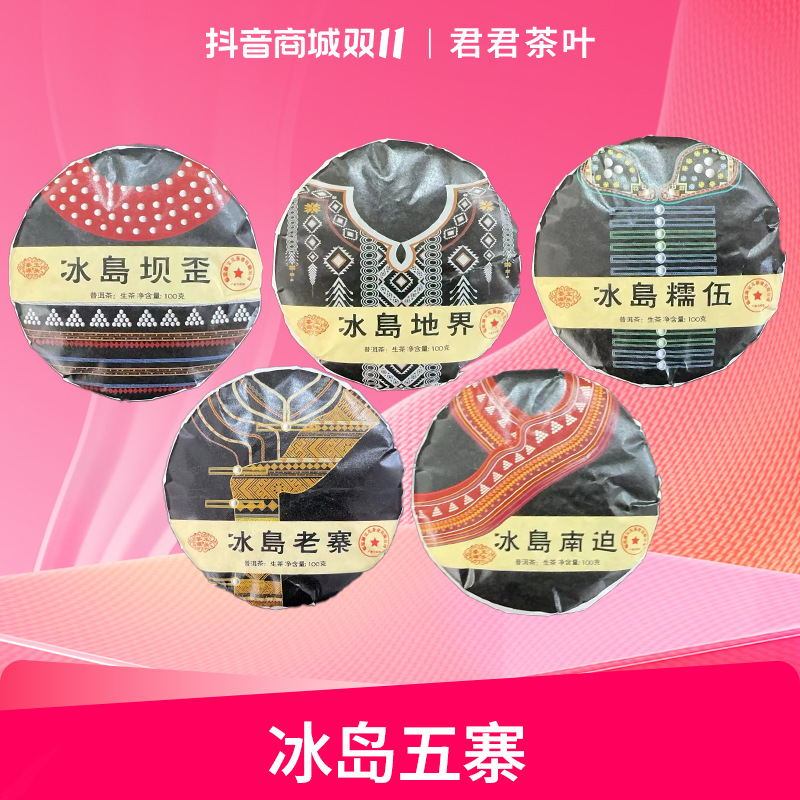 【茶王源头】2024年冰岛五寨套装普洱生茶饼茶（100g*5）10月22
