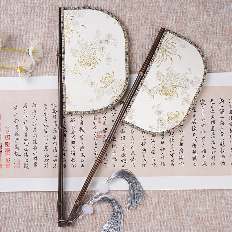 刀把扇便面扇中国风扇子扇面长柄刀扇汉服拍摄表演道具扇户扇手工