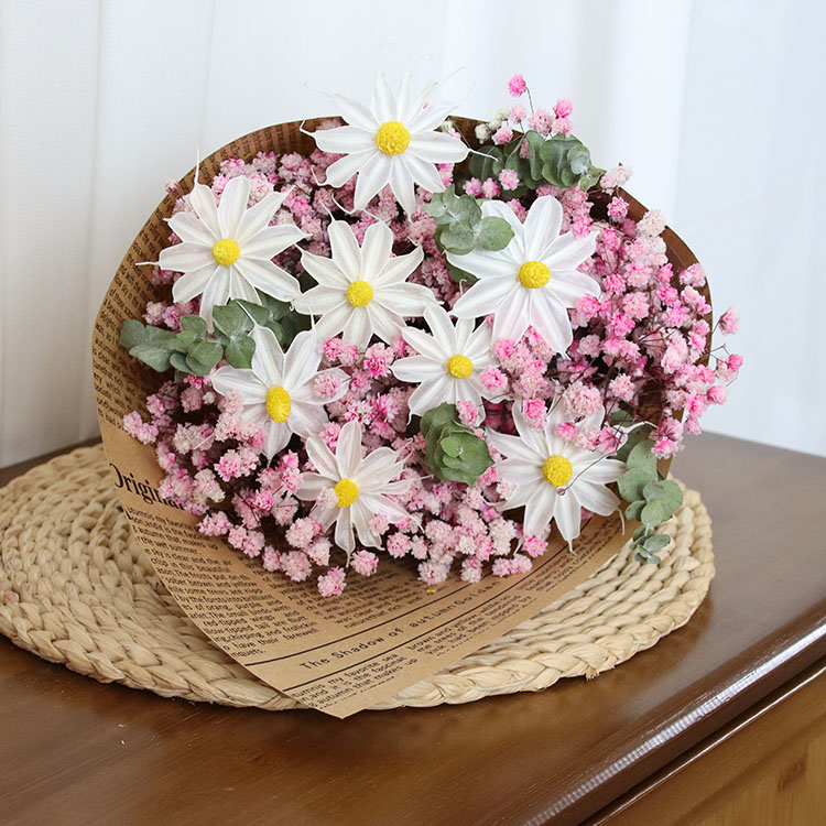 满天星干花花束真花带包装节日礼品送朋友是闺蜜