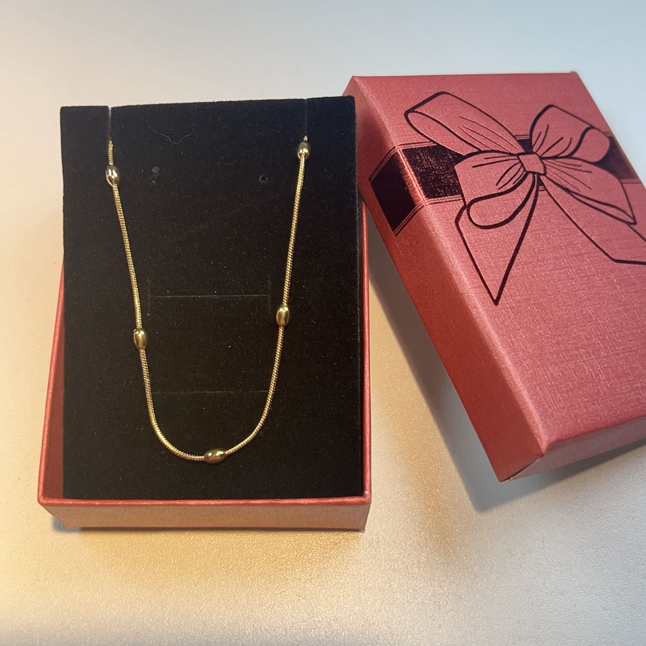 铜合金项链 项链O链18K女神必备素链选择百搭项链可调节时尚简约