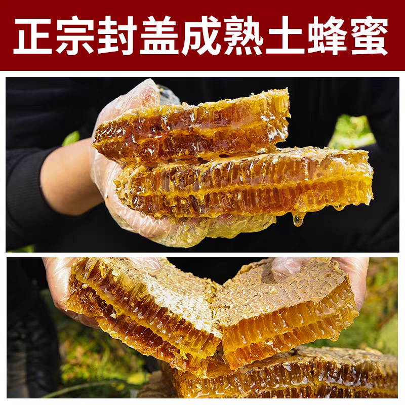 【1斤试吃】土蜂蜜纯正天然农家自产正宗野生深山木桶纯天然百花蜜