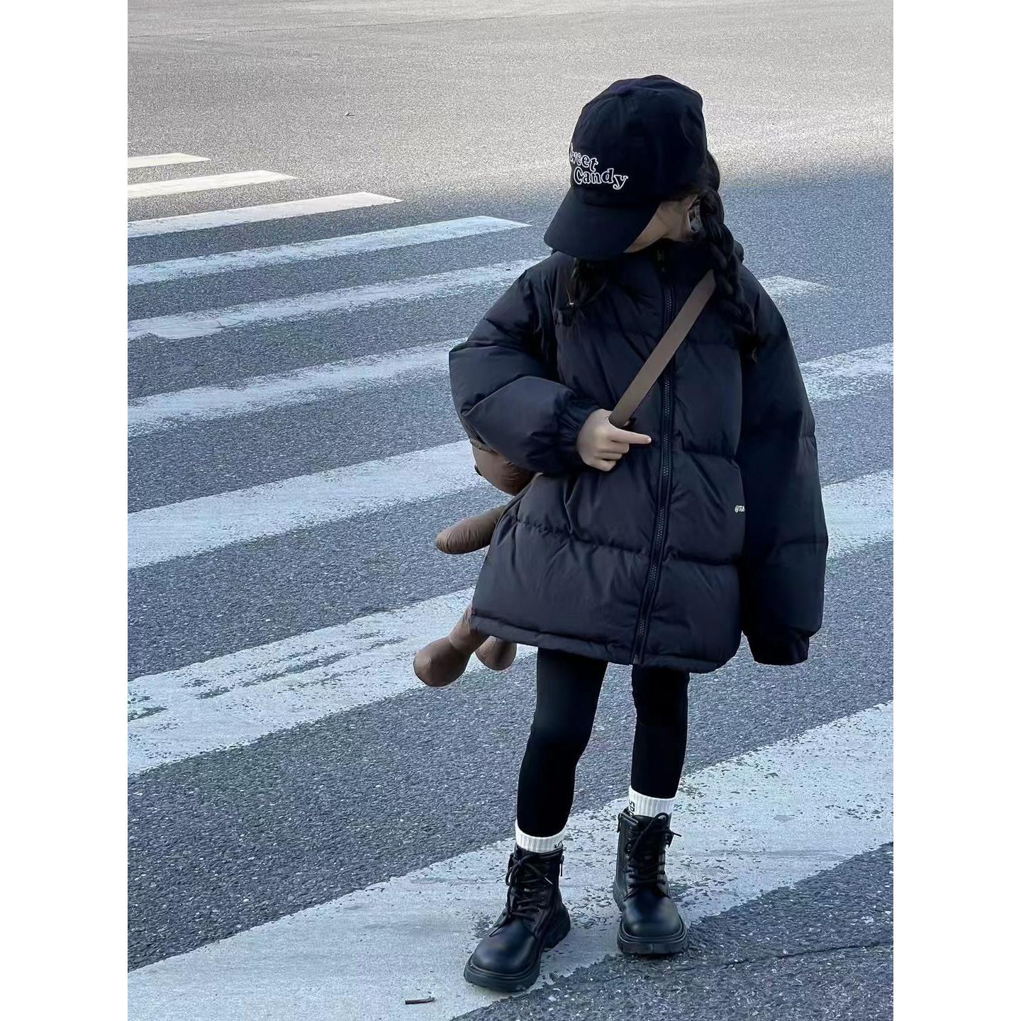 波司登女童羽绒衣2023新款儿童羽绒棉衣冬装加厚外套女孩洋气冬款