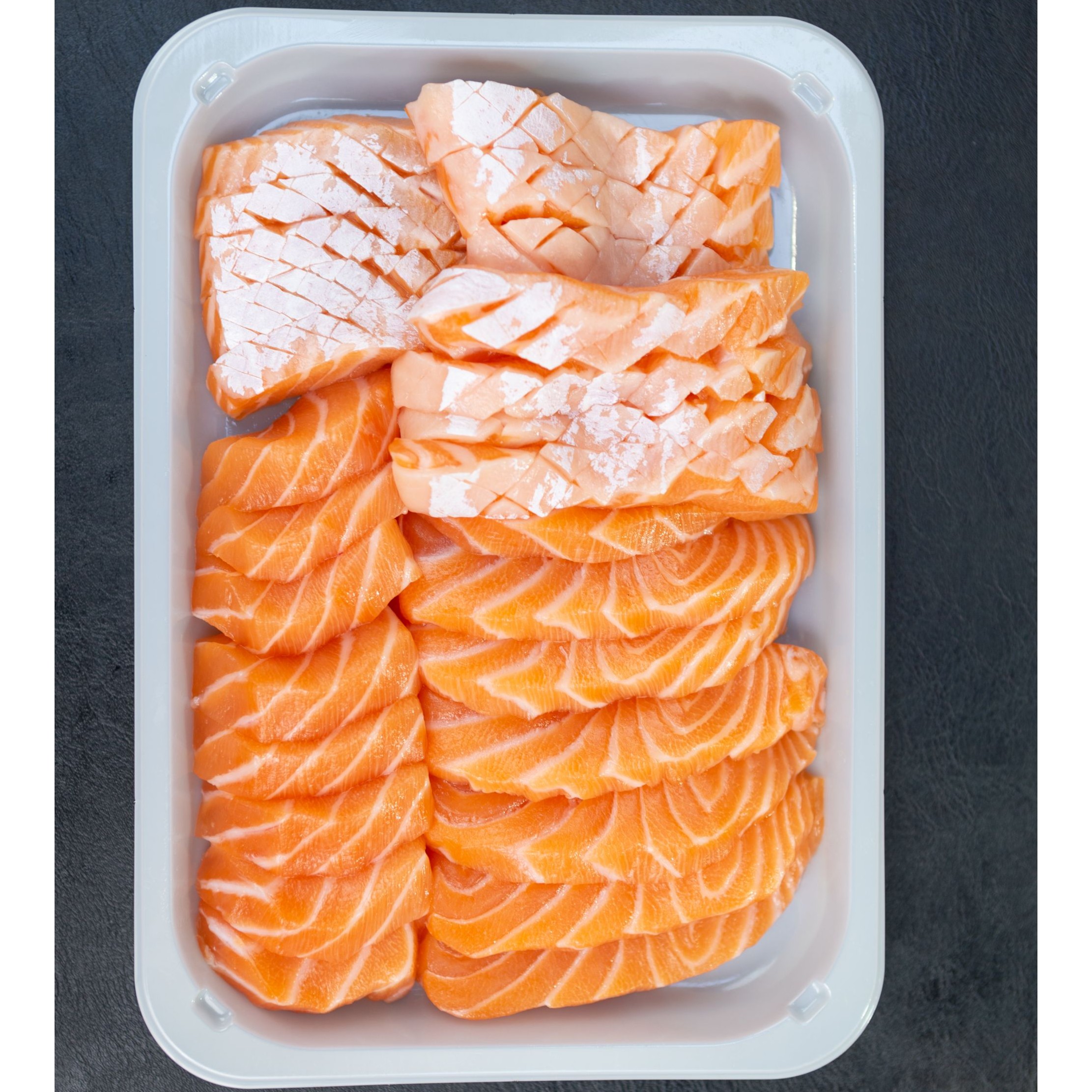 挪威三文鱼去皮净重中段加鱼腩500g  赠姜片酱油芥末（当天现切）【郭大】炸鱼