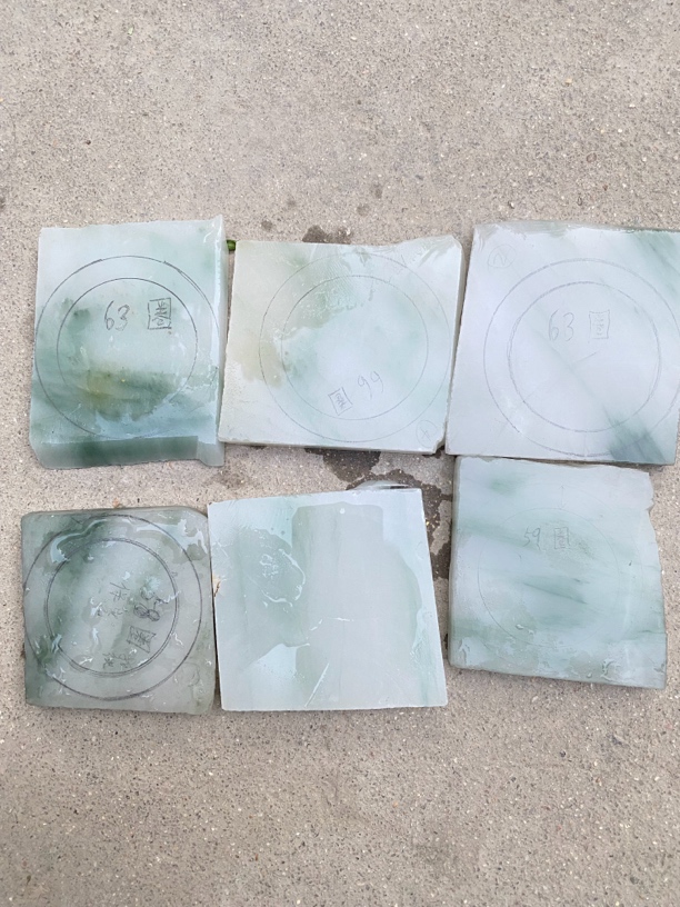 天然新疆天山翠定制手镯板料颜色花纹多样性拍一发一