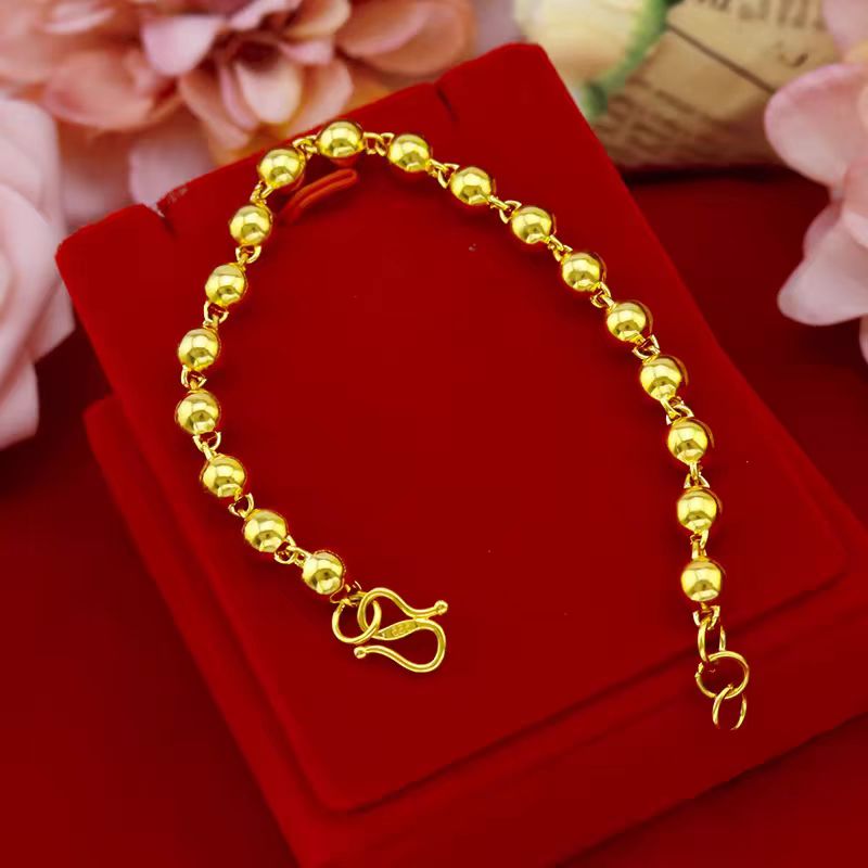 足银手链 【高定】光面圆珠手链