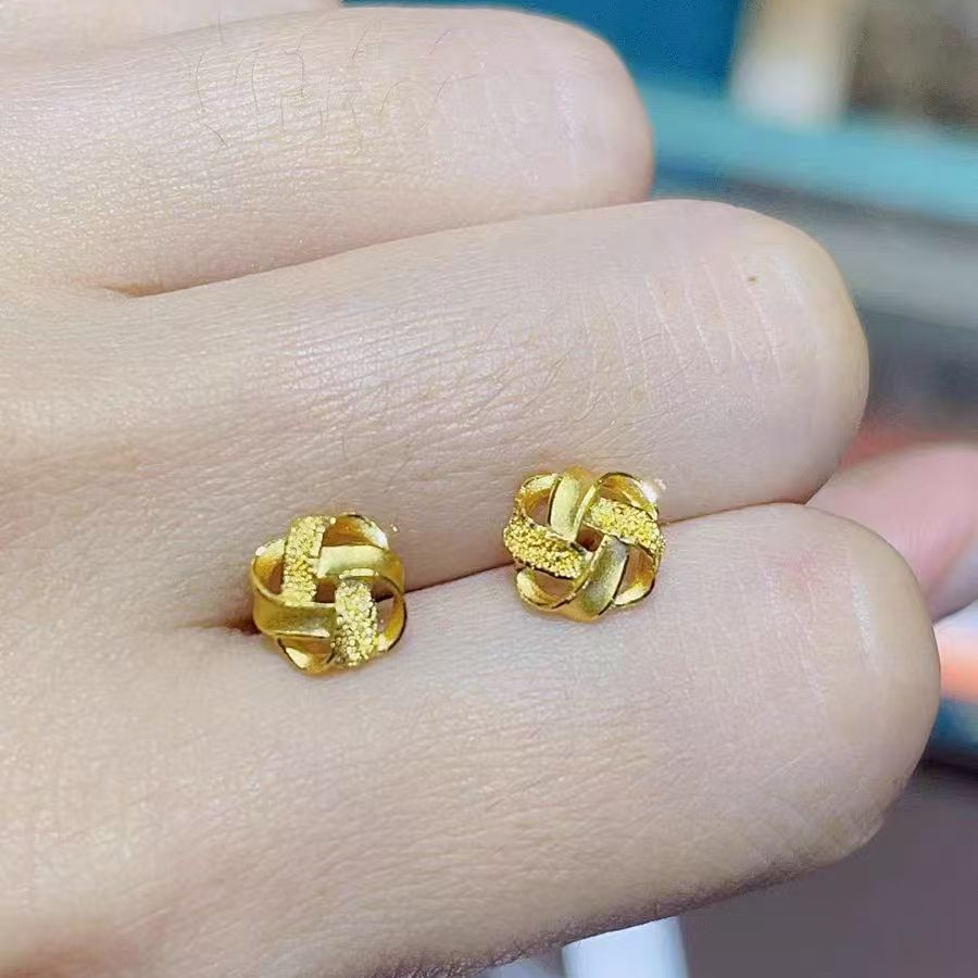 足银耳饰 【高定】如意结耳钉