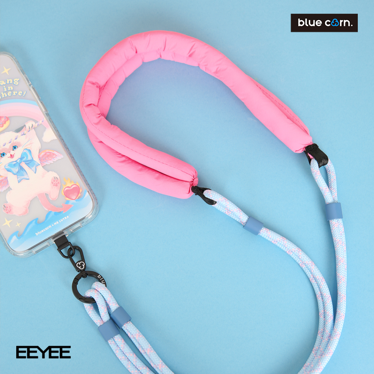 Bluecorn伊亚伊原创秋季限定软绵绵撞色肩带系列时尚可爱手机绳