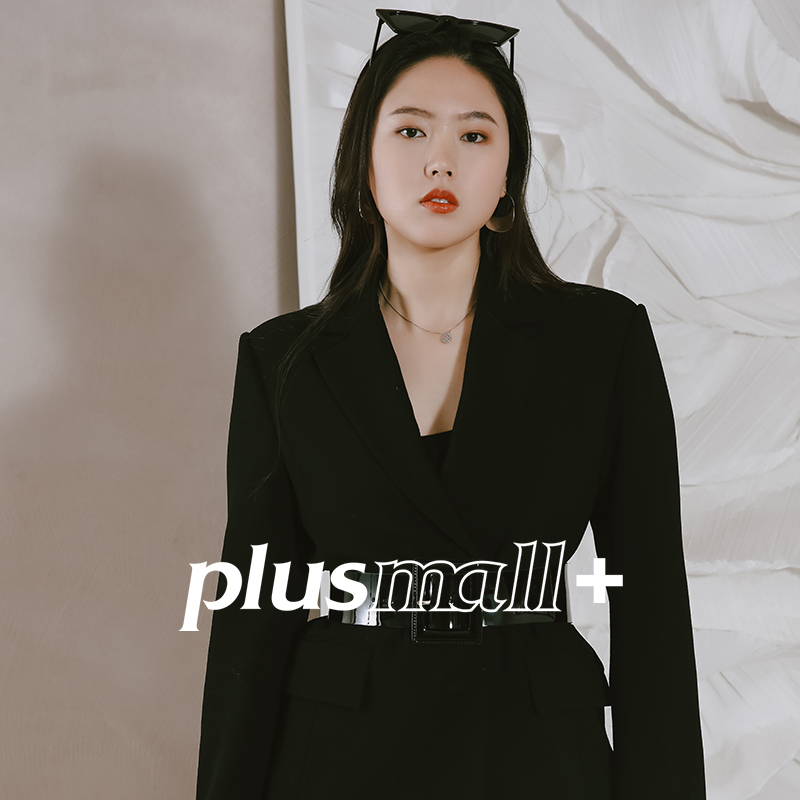 【折扣款】PLUSMALL 杨天真大码经典廓形西装套装PM2102004AB