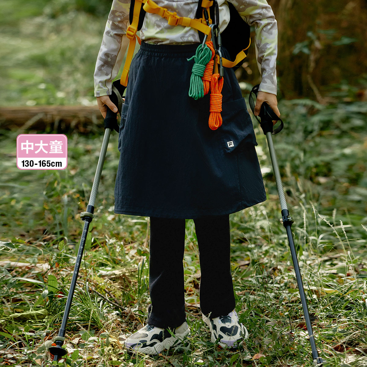 【显瘦可松紧女裙】FILA斐乐儿童时尚大童简约复古运动亲肤短裙童装