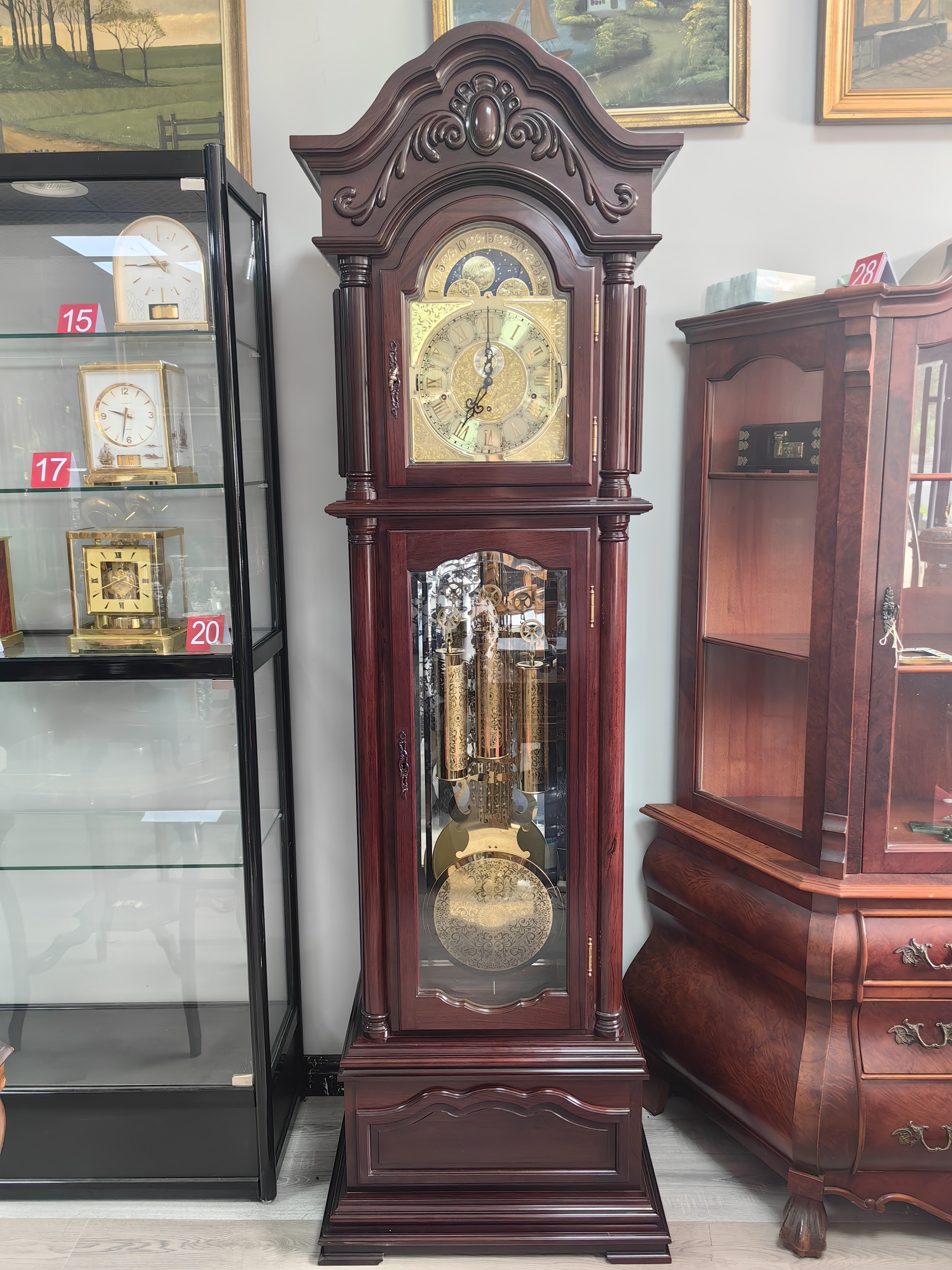 上海三五公司 库存款 落地钟 东南亚酸枝木 十六音簧 复古高端