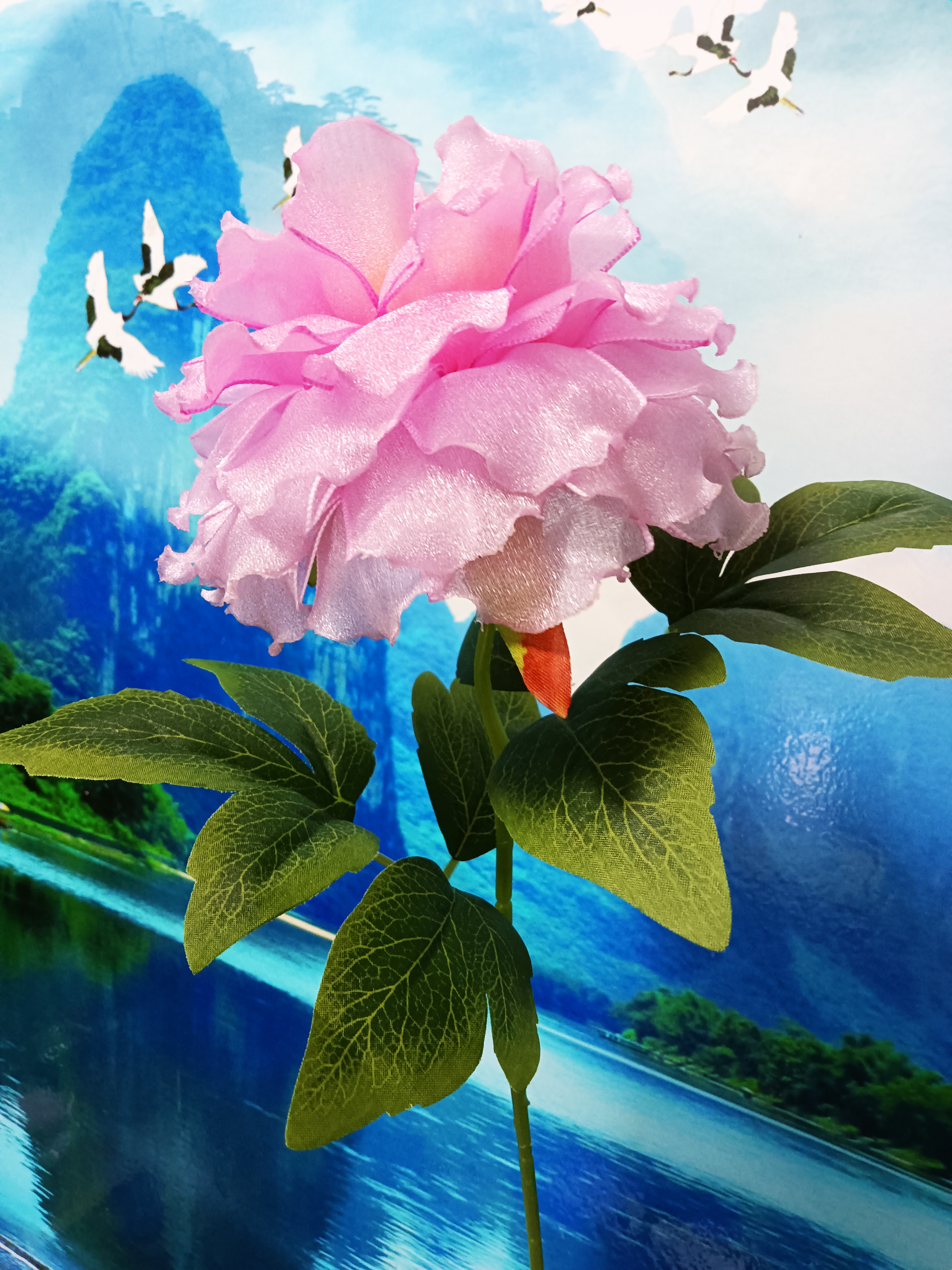 仿真花杆牡丹花向日葵月季花玫瑰花百合花通用花杆DIY仿真材料