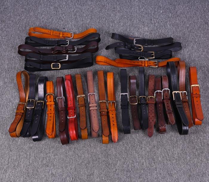 钢扣铜扣头层牛皮高品质男女款腰带