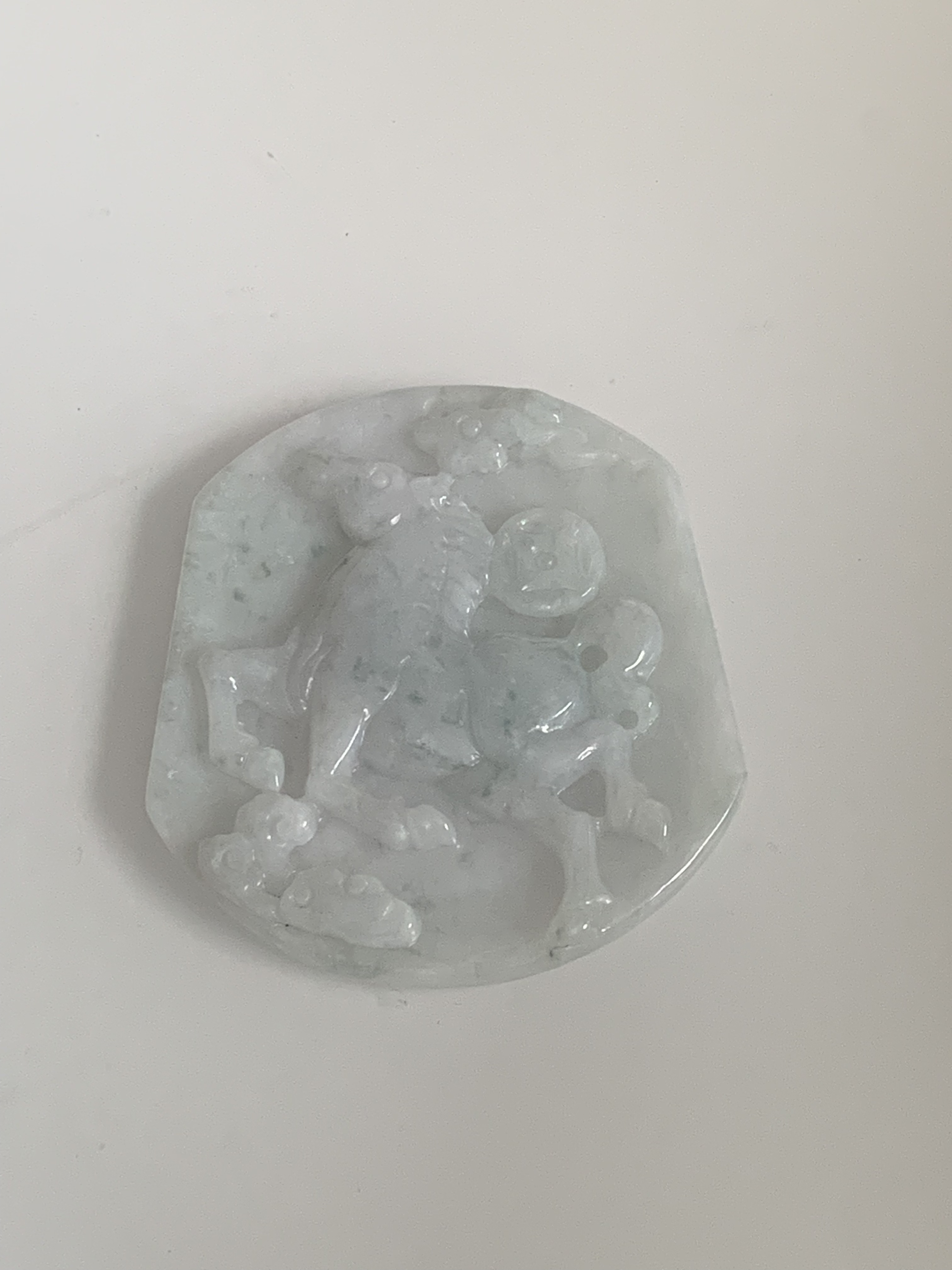 天然翡翠A货12生肖马牌吊坠马上有钱奋勇前进马到成功一马当先