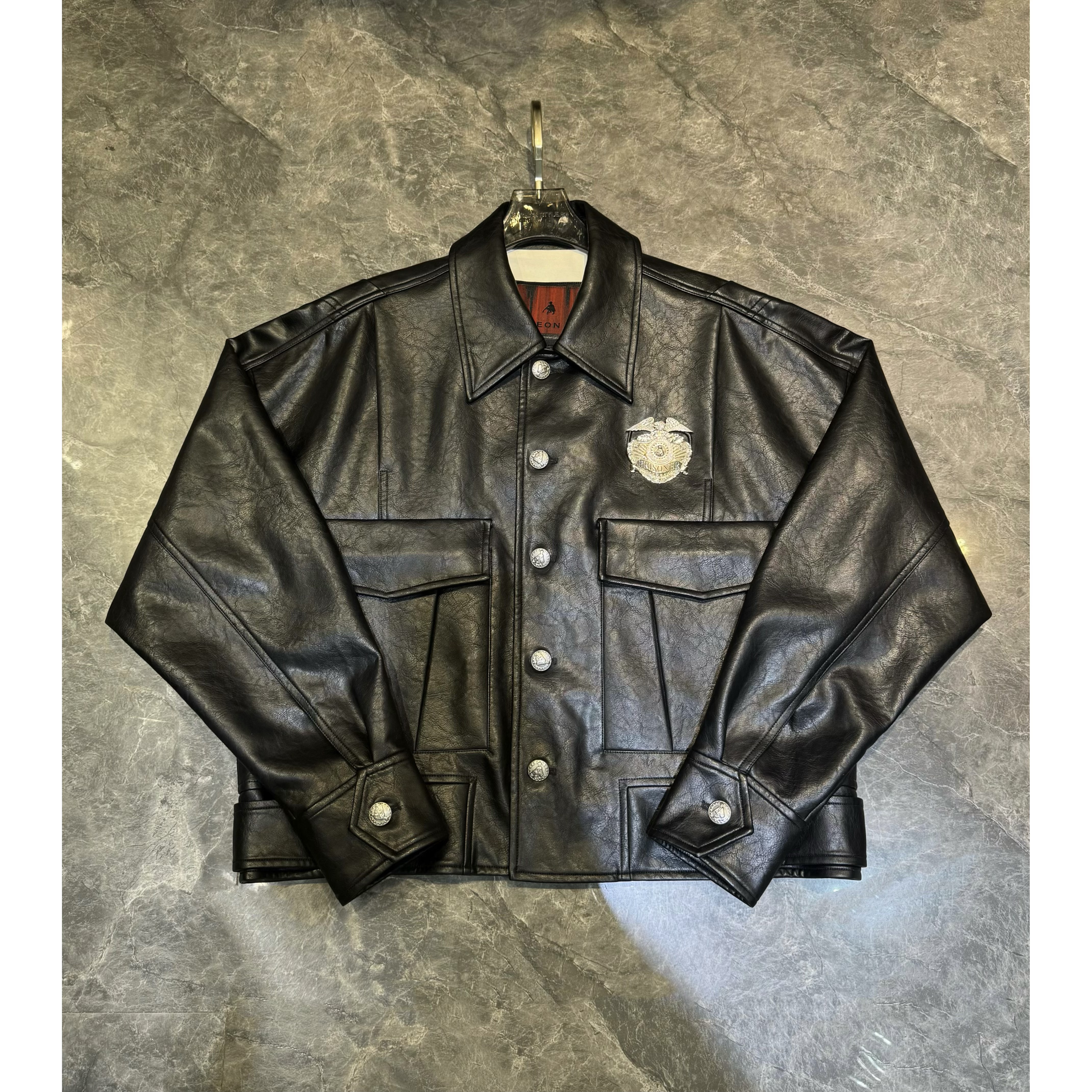 【YSFZ】设计师高级感勋章皮衣夹克（质感超好，勋章可拆卸）