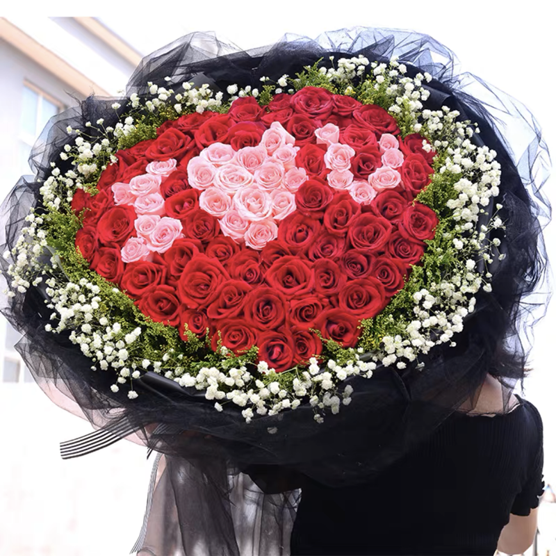 同城配送女友生日红玫瑰花束鲜花速递新疆哈密市和田阿克苏五家渠