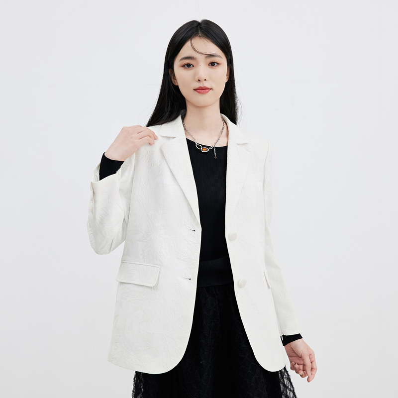【品牌福利】秋水伊人气质西装春装新款女士通勤百搭廓形外套6249