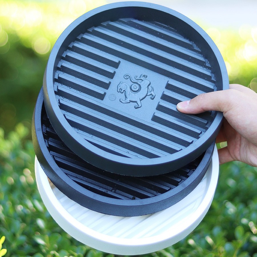 园艺透气沥水磨砂托盘垫子底座花盆底托盘圆形加厚树脂耐用底托