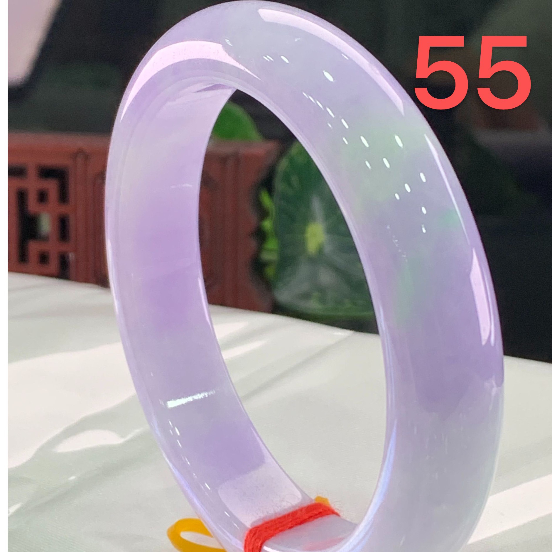 天然缅甸翡翠A货 满圈紫罗兰色 完美 圈口