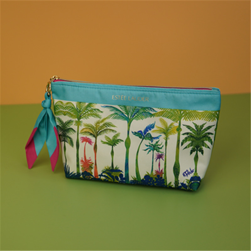 ly248 雅印植物花卉图案化妆包 便携简约收纳包 手拿包 女士包包