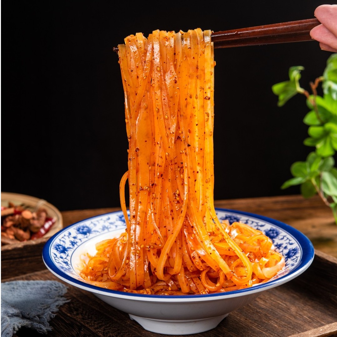 子承王子 宝鸡擀面皮宽细组合8包包邮香辣口味美味甄选加热食用