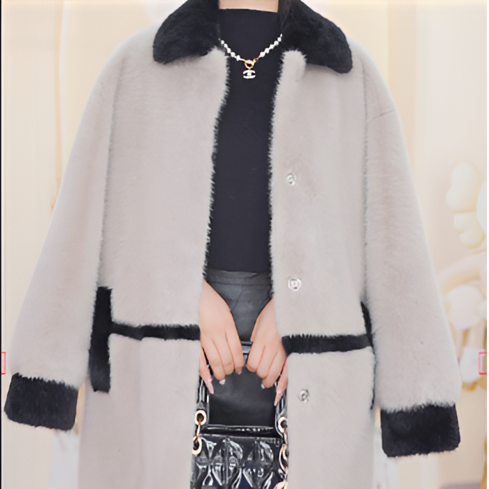 人造皮草 雪兰貂2024皮草妈妈装高端外套冬款短款气质秋冬毛呢