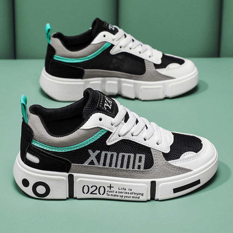 男童夏季透气岁初中小学生运动鞋薄款网面中大童男孩板鞋