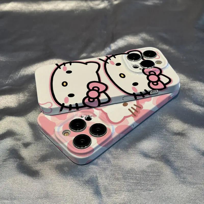 适用【苹果/华为/oppo/vivo/小米】菲林全包两只KT猫手机硬壳卡通壳