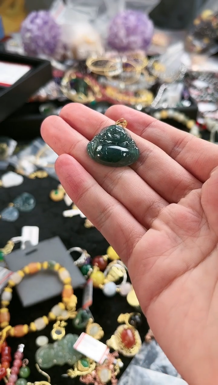 【闪购商品】翡翠颈饰18K金镶嵌1