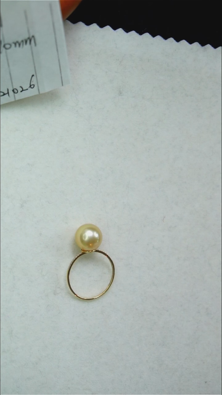 【闪购商品】海水珍珠戒圈18K金镶嵌XingMo/南洋金珠戒指