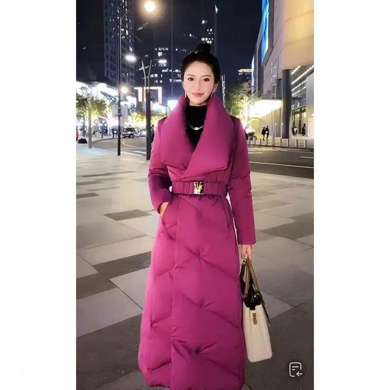 秋冬羽绒服女款2023新款冬季韩版女士设计感白鸭绒加厚保暖外套A