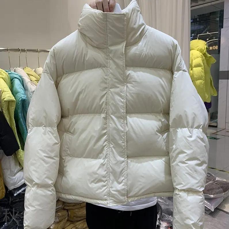 秋冬服2023年新款小个子短款羽绒服女款冬季黑色白鸭绒加厚