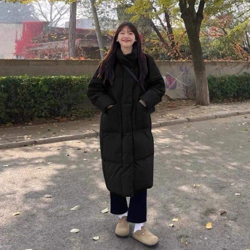 秋冬23新款羽绒棉服女冬季面包服中长款过膝韩宽松加厚棉袄外套A