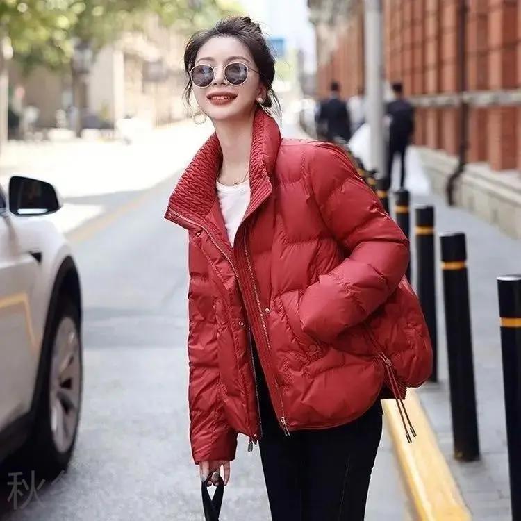 秋冬小个子纯色时尚显瘦减龄羽绒服2023女短款白鸭绒韩版外套百搭