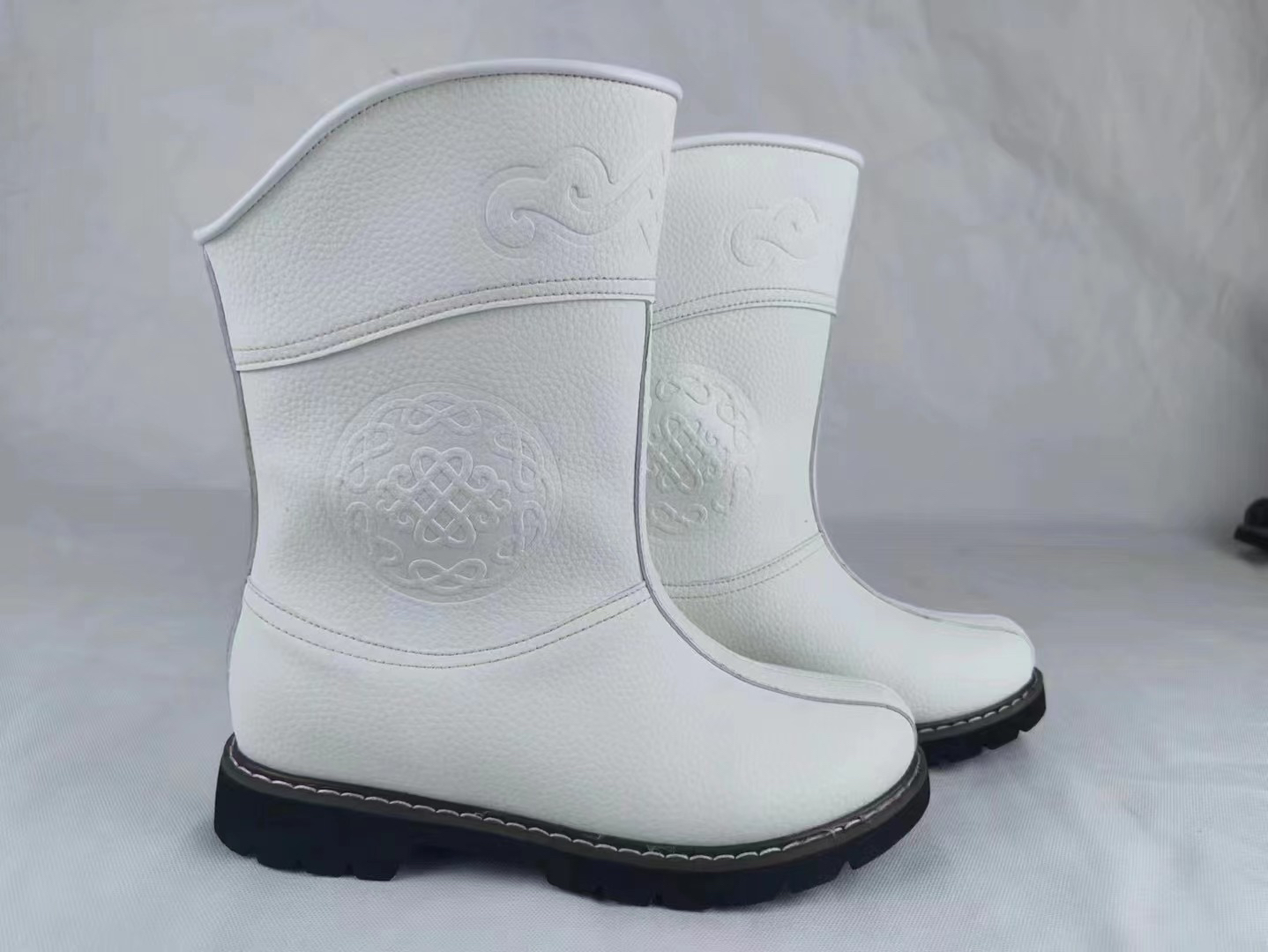 蒙古靴子 蒙古袍靴子 民族风靴子 演出靴子 蒙古族皮靴子