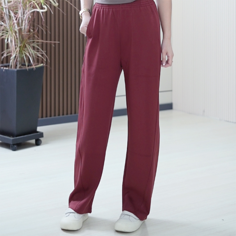 竹纤维拖地镰刀裤弹力百搭直筒裤松紧腰大码宽松遮胯休闲裤子女潮