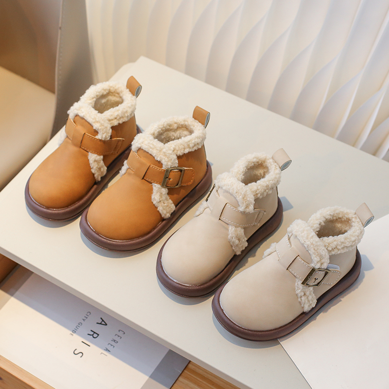【一家童鞋铺】儿童百搭舒适小棉鞋男女童加绒童鞋侃斌贸易&561
