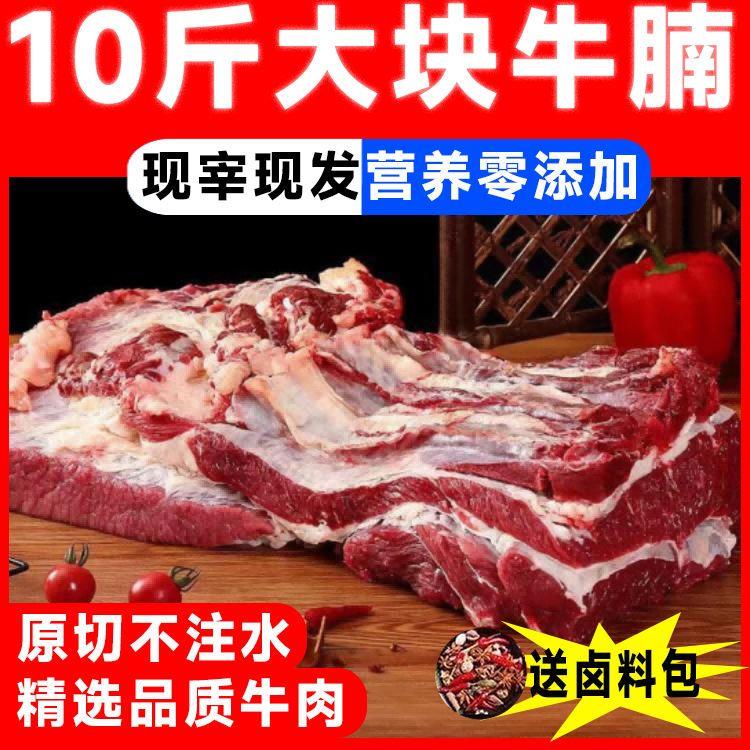 【官方已认证】原切不注水精品牛腩牛肉新鲜多肉红烧商用烧烤食材