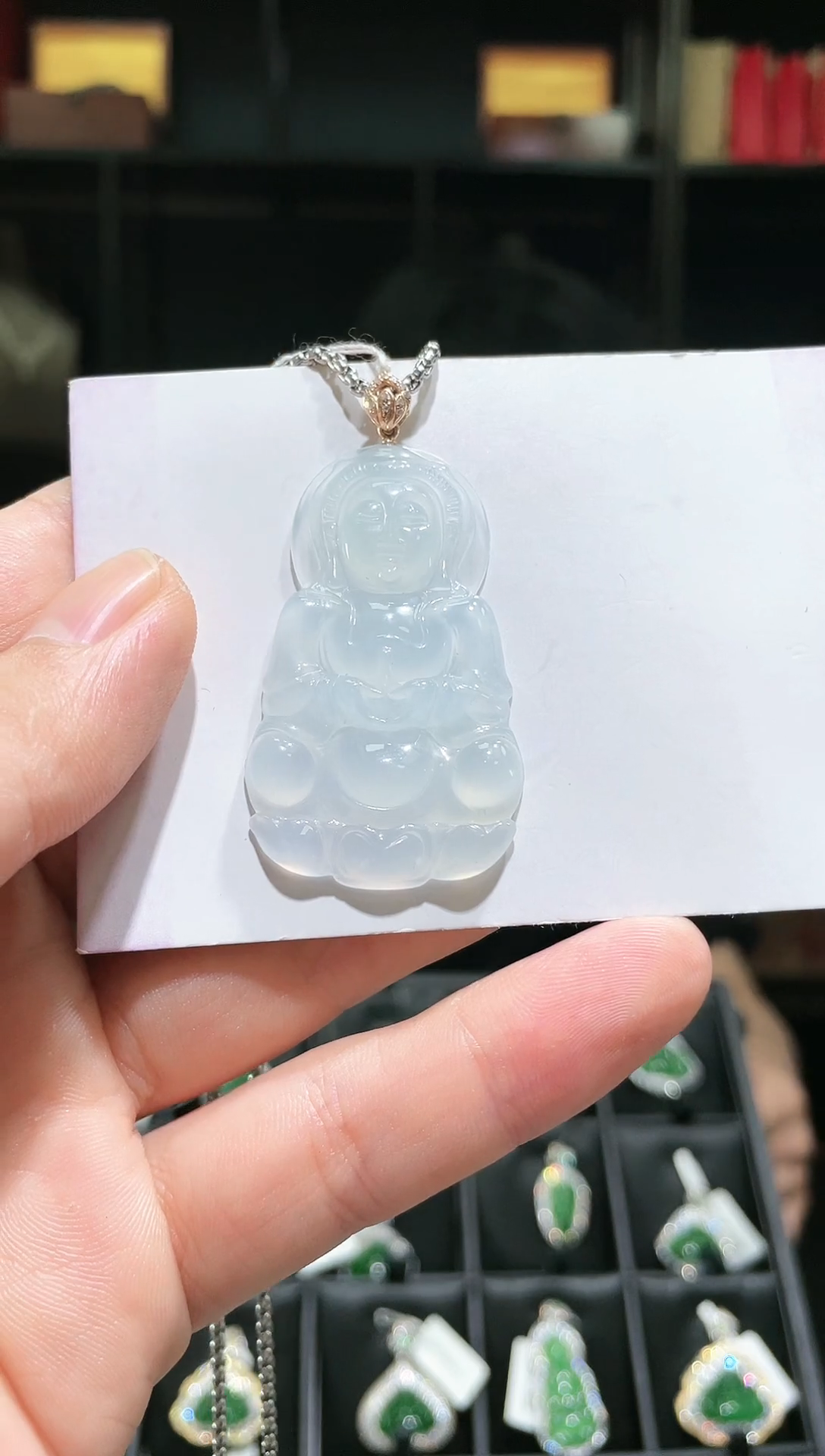 【闪购商品】翡翠吊坠(不含链)18K金镶嵌20231216.1
