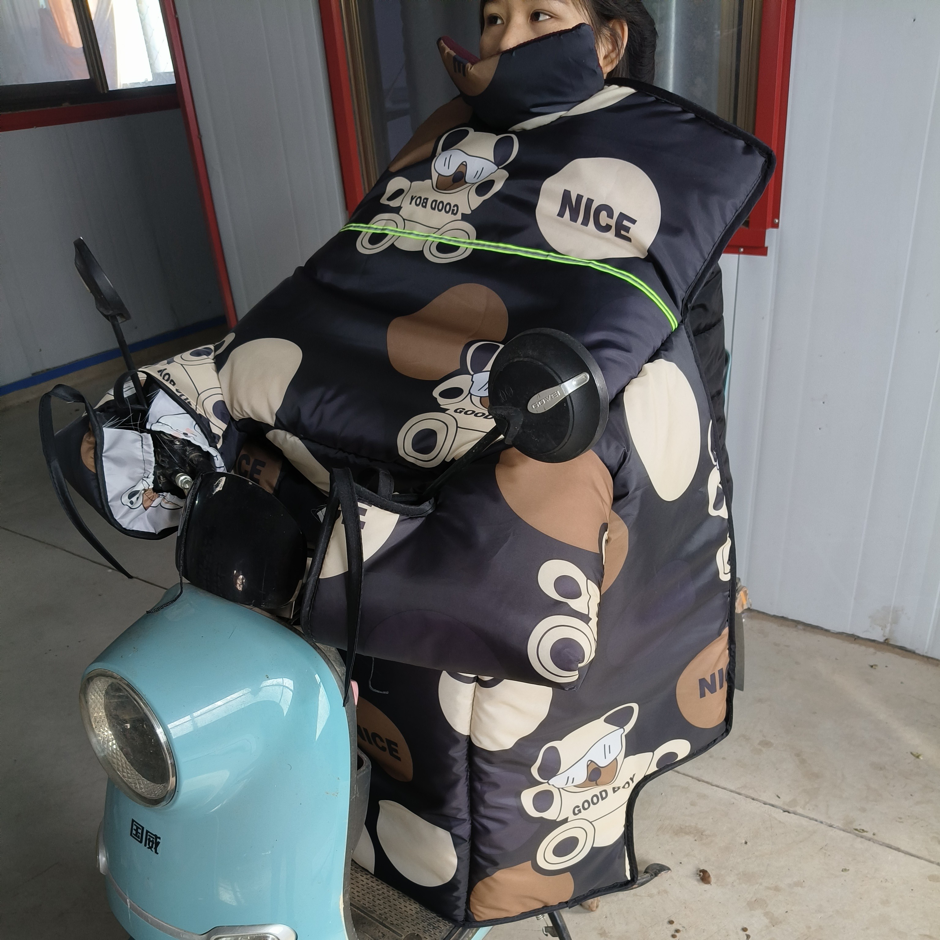 摩托车电动车挡风被冬季加绒加厚加大电瓶车防风电车保暖防水清仓