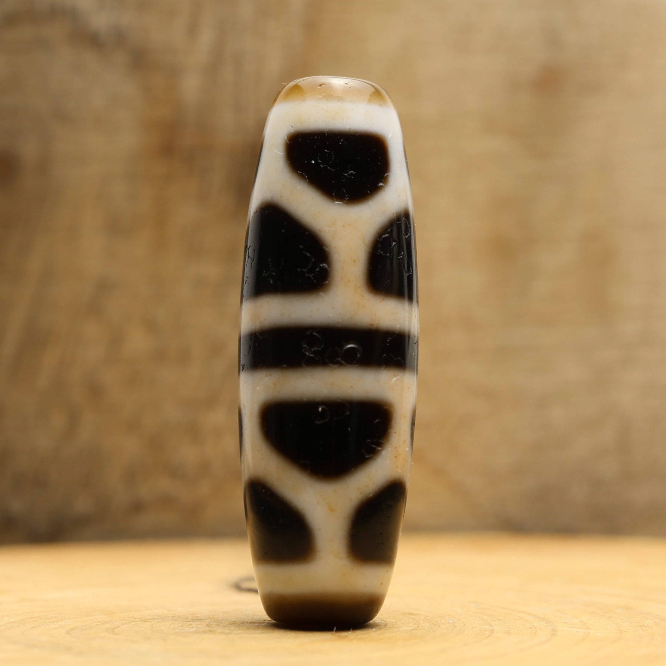 带砂双龟十二眼藏区流转老台艺蚀花玛瑙手工珠藏珠精美玉化包浆