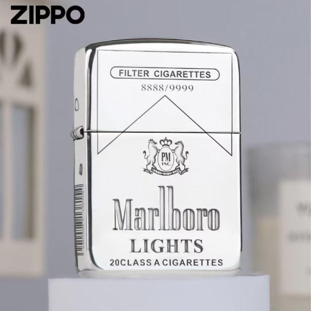 ZIPPO/之宝打火机S925银复刻唐草、貔貅、万宝路精雕 收藏 DYJ1