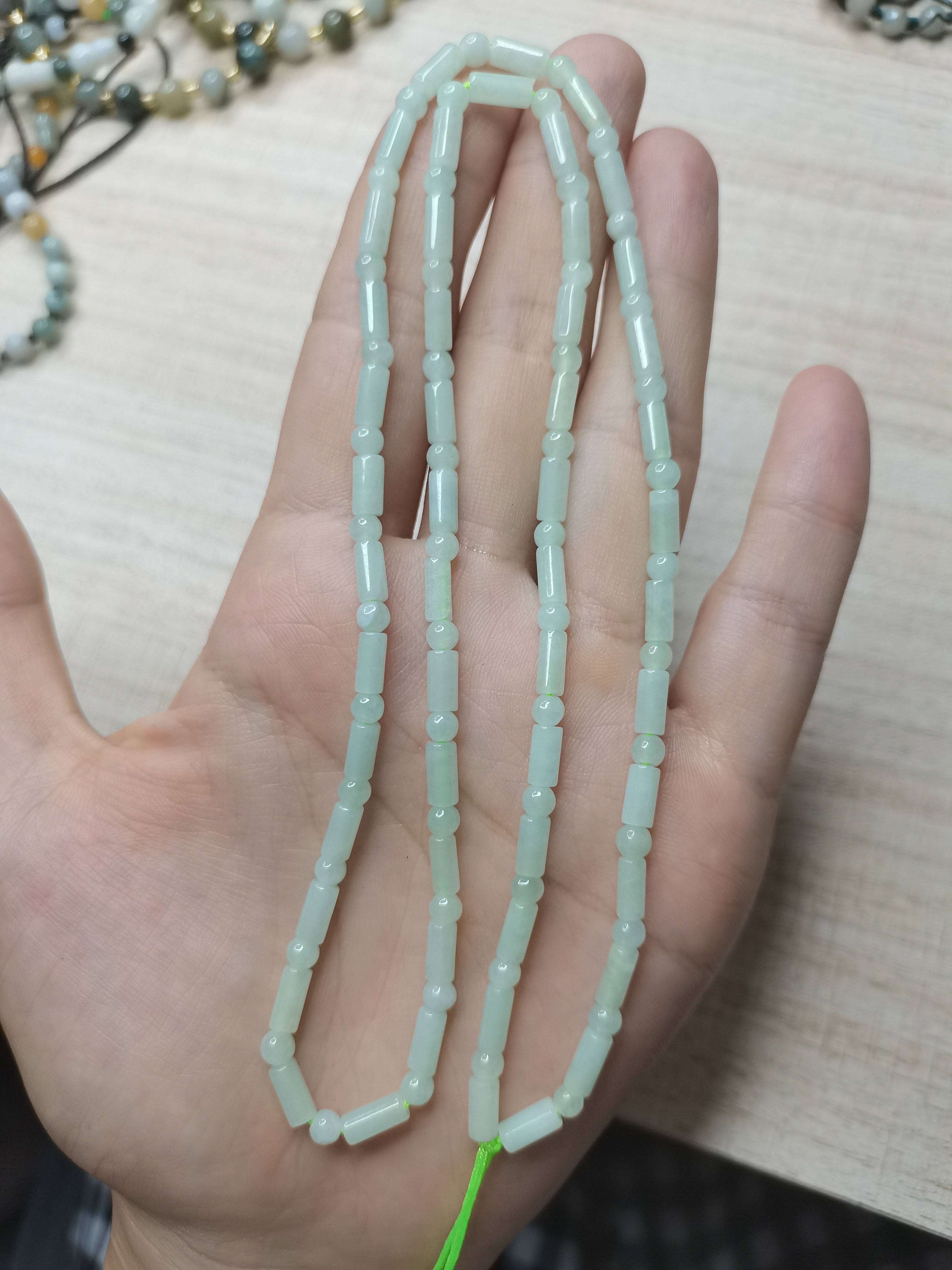 天然翡翠A货   珠链