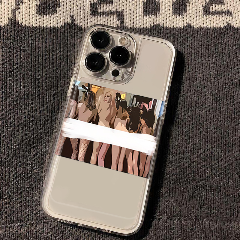 性感女郎透明壳适用iPhone15小米14pro华为13maxOPPO12plus透明壳