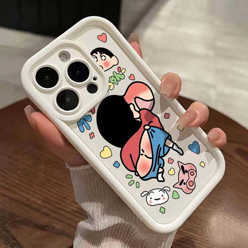 卡通露PP小新苹果15promax手机壳iPhone14/13/12可爱11创意ins/xr