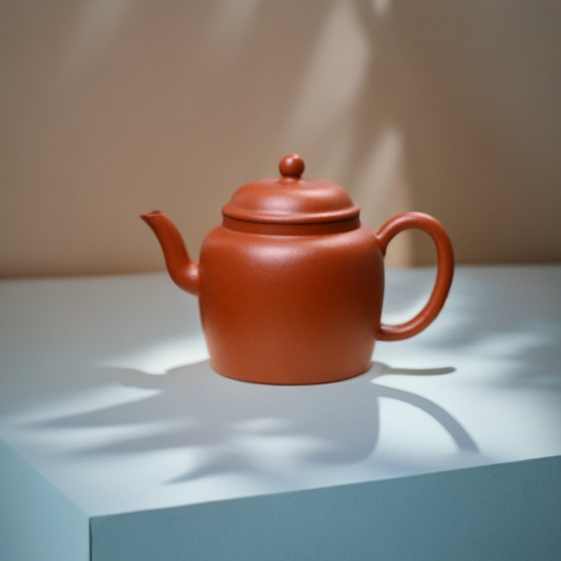 朱泥紫砂茶壶 平盖莲子泡红茶乌龙茶宜兴茶壶135ml