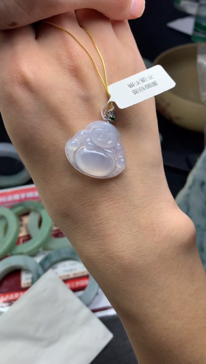 【闪购商品】翡翠吊坠(赠链)18K金镶嵌XL-CZH898佛公