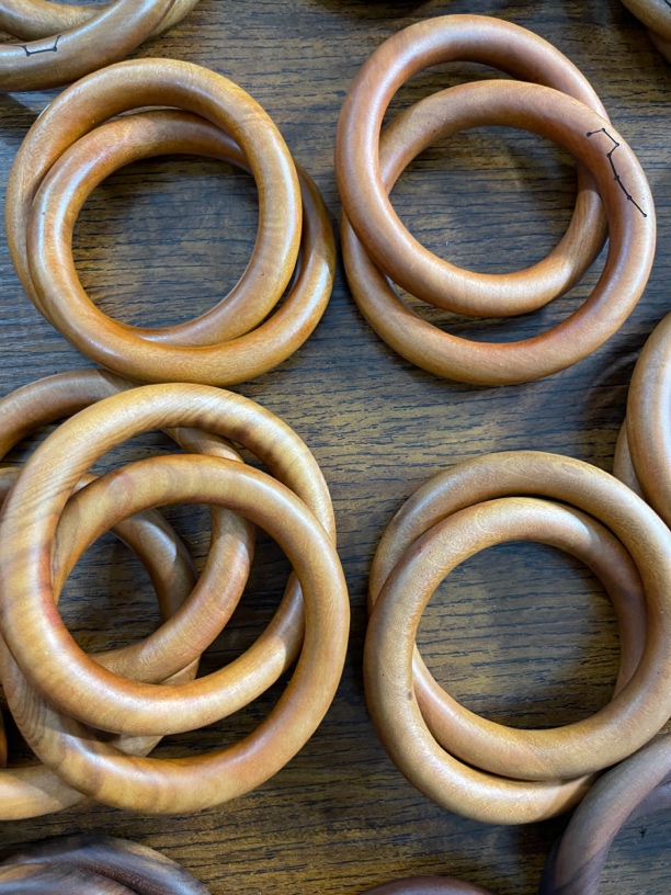 已开雷击木枣木   木雕乾坤圈摆件