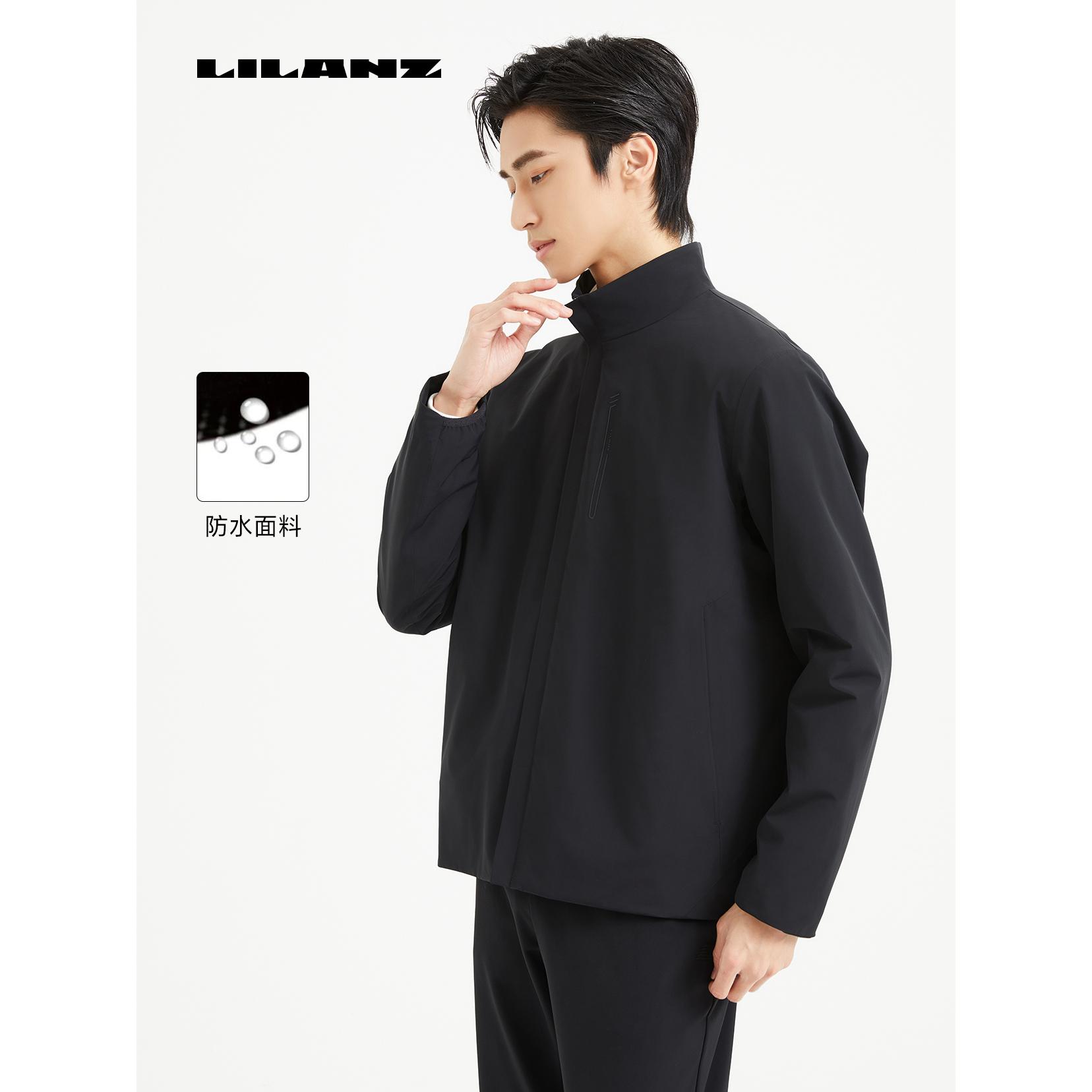 Lilanz/利郎男士时尚休闲商务保暖风衣中长款-黑色 (B4QFY8051Y)