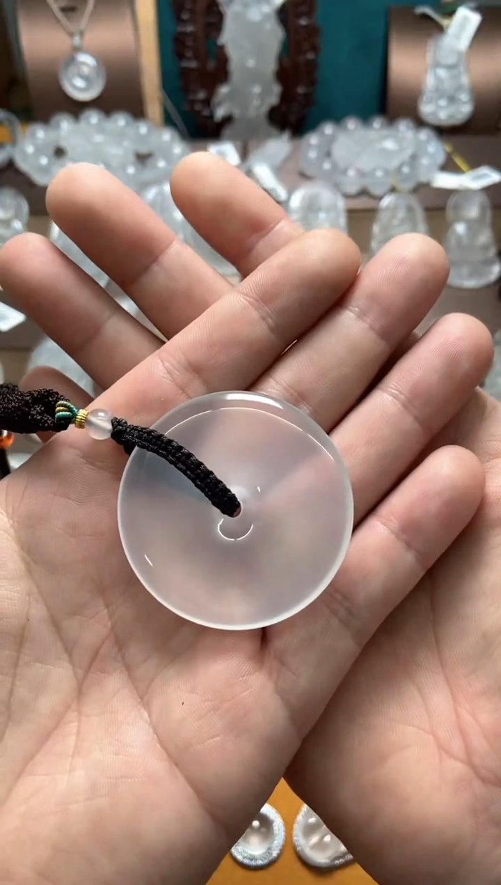 【闪购商品】石英质玉大平安扣未镶嵌088