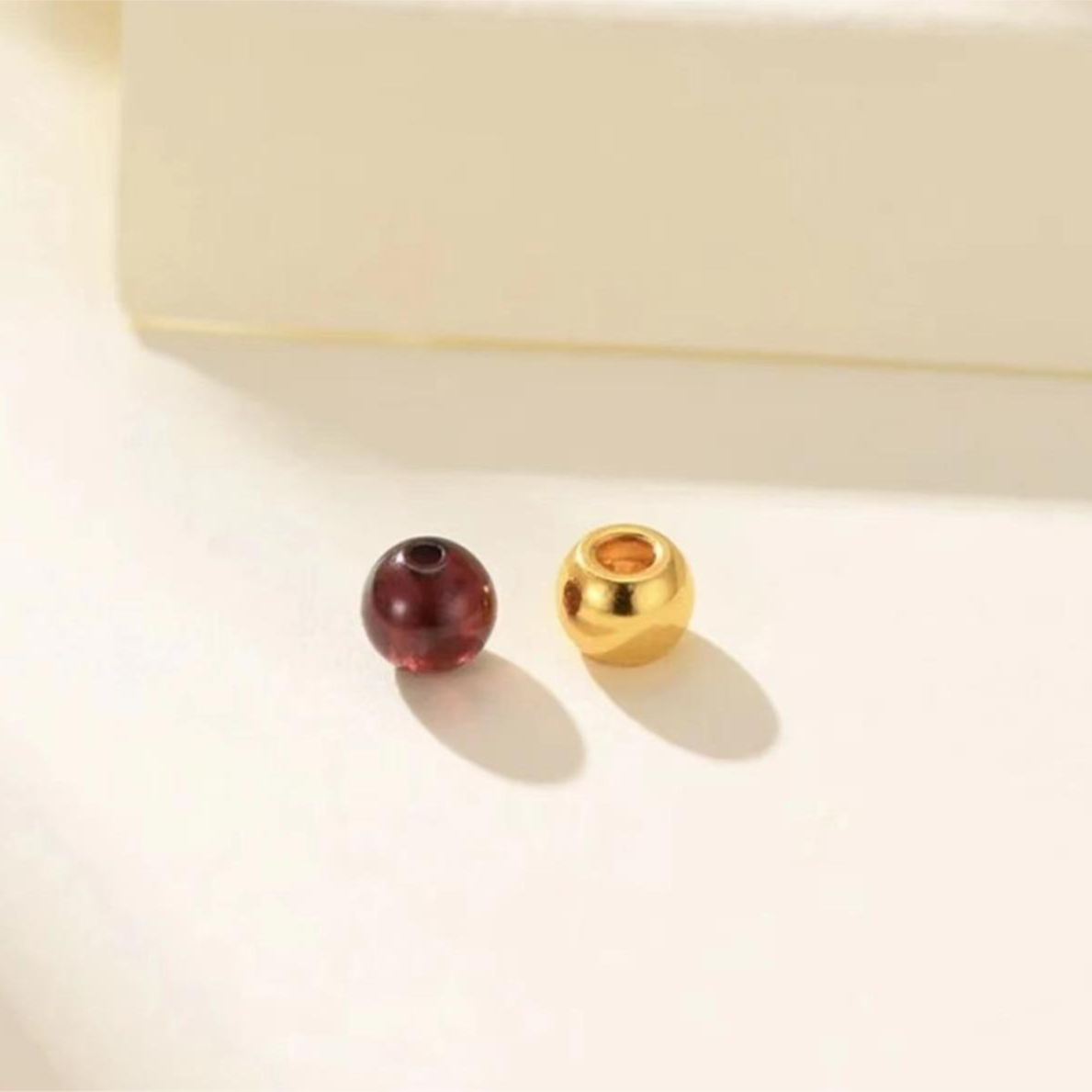 【高克重加硬】卡4mm金珠DIY石榴石多样性发货手串项链